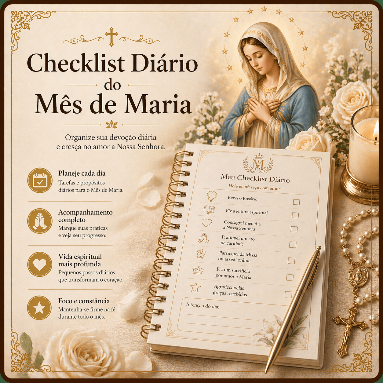Checklist Diário do Mês de Maria