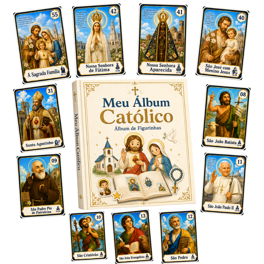 Álbum de Figurinhas Católicas Infantil