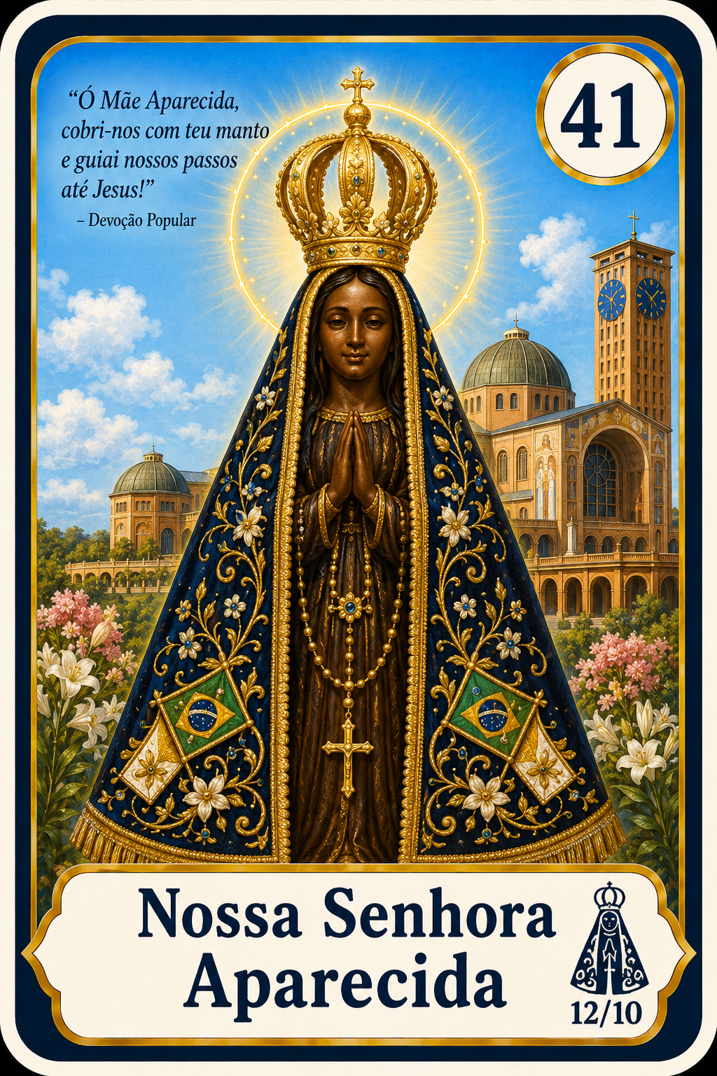 Figurinha de Nossa Senhora Aparecida