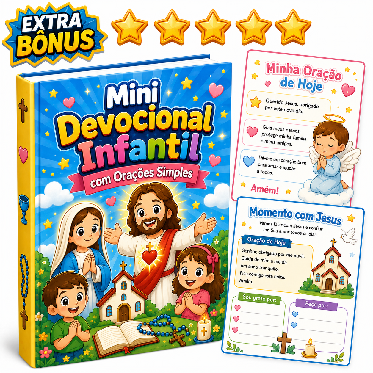 Mini Devocional Infantil com Orações Simples